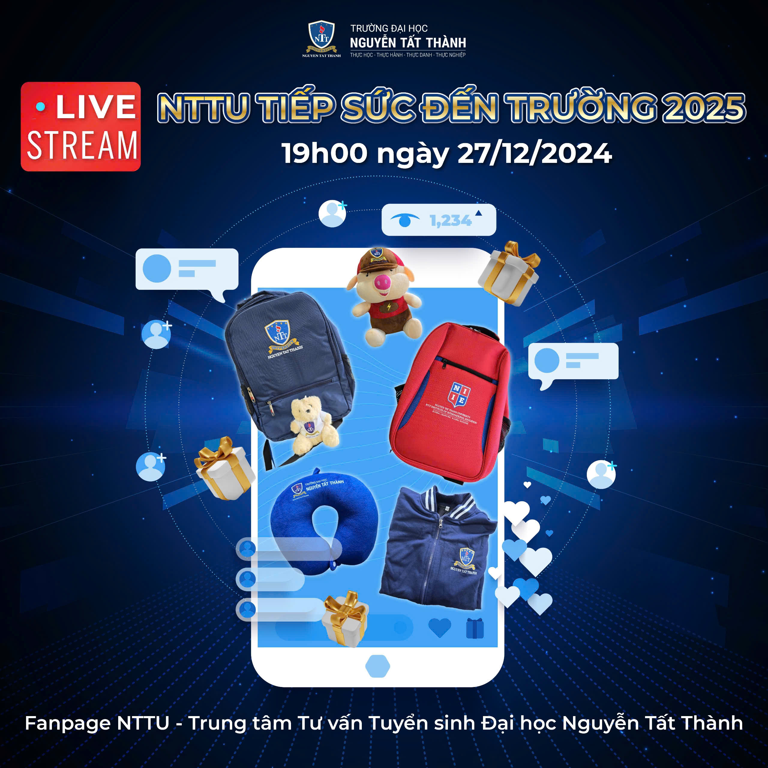 NTTU TIẾP SỨC ĐẾN TRƯỜNG 2025 – MÙA MỚI QUÀ CHẤT