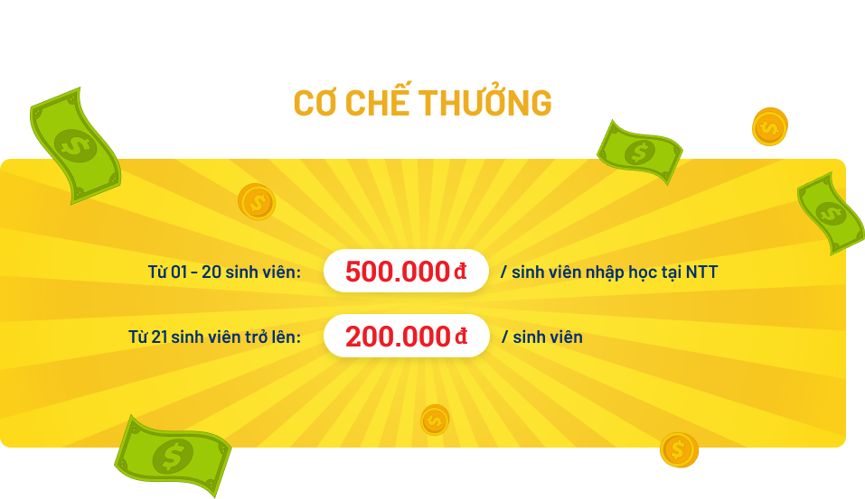 Banner trang chủ đại sứ hướng nghiệp cơ chế thưởng