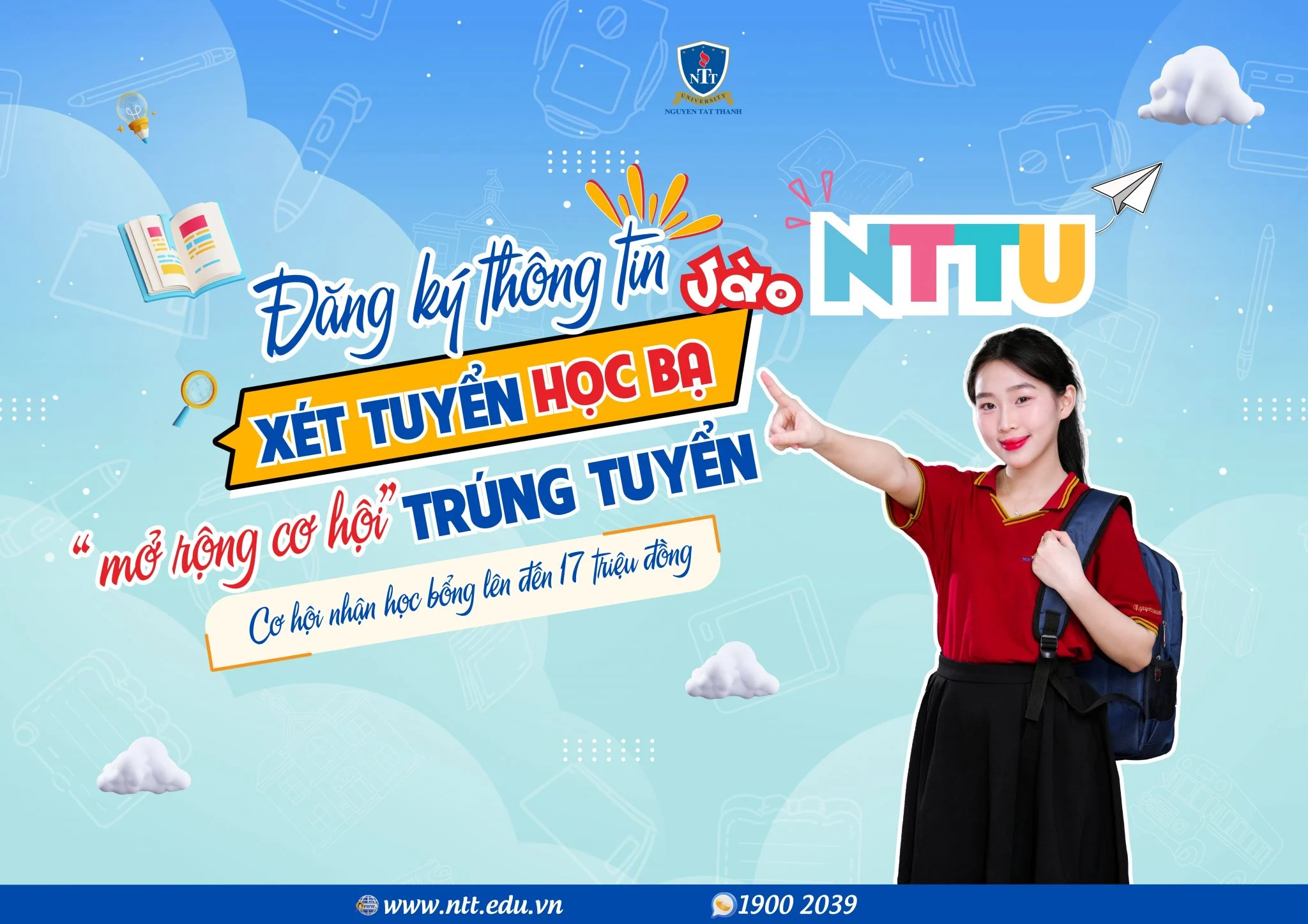 Mở rộng cơ hội trúng tuyển! Đăng ký thông tin xét học bạ vào NTTU – Nhận ưu đãi siêu hấp dẫn lên đến 100% học phí