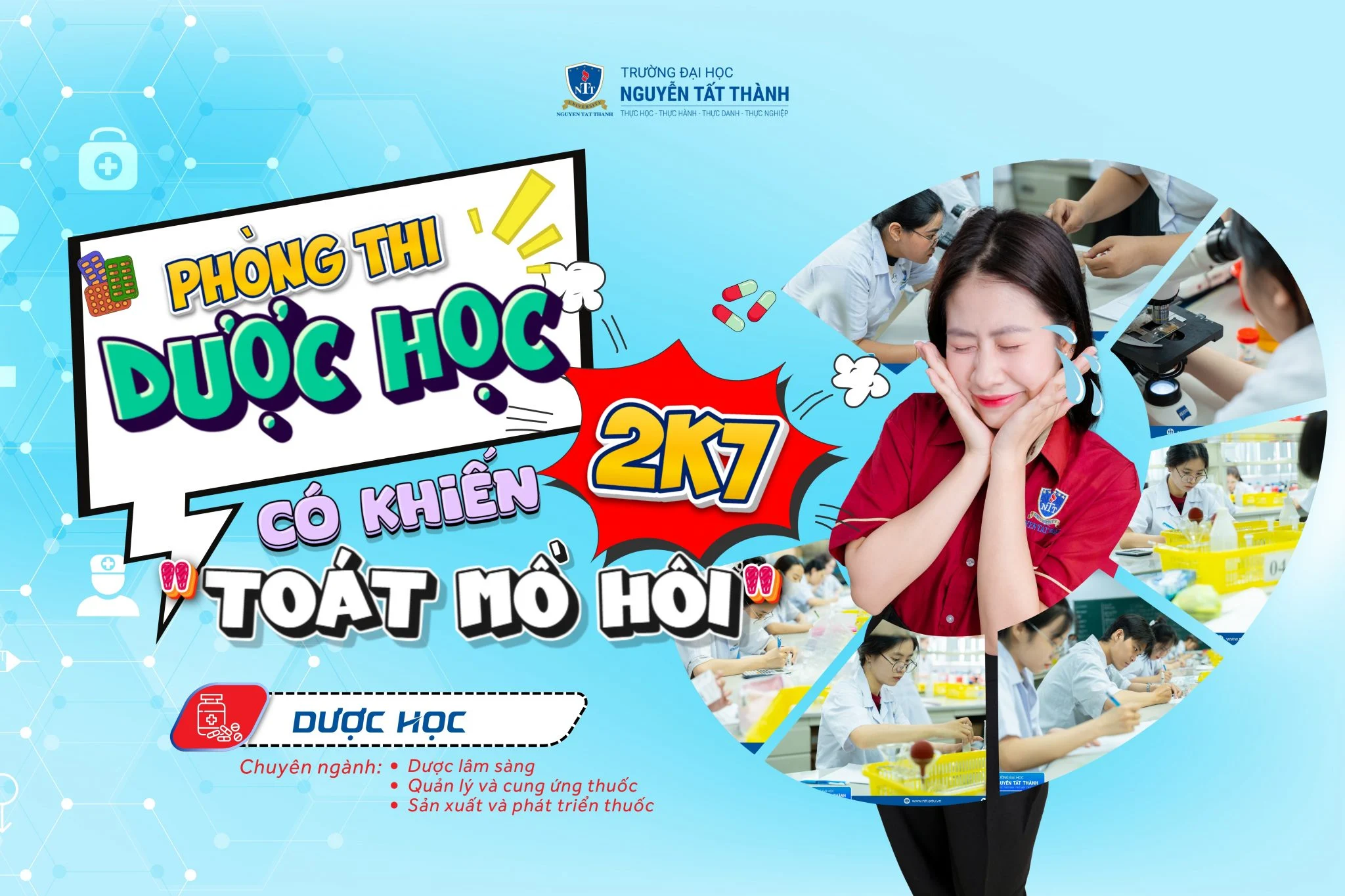 Phòng thi Dược học NTTU có khiến 2K7 “toát mồ hôi”?