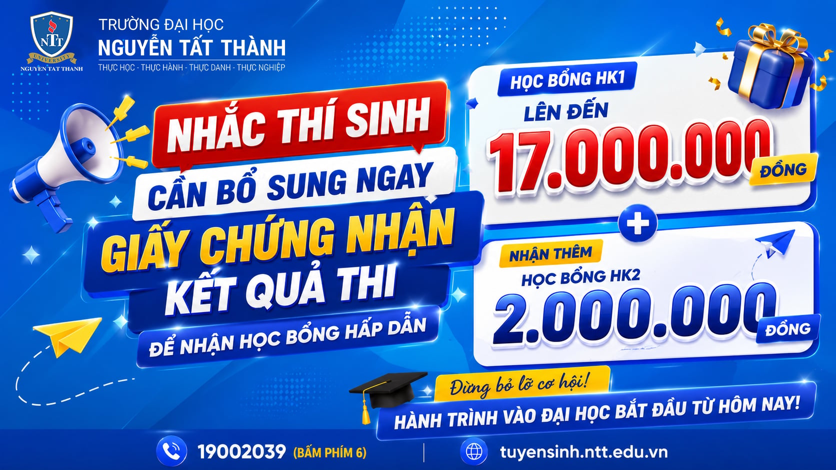 Biết điểm thi THPT 2026: Đừng quên bổ sung Giấy chứng nhận kết quả thi và nhận học bổng lên đến 17 triệu đồng