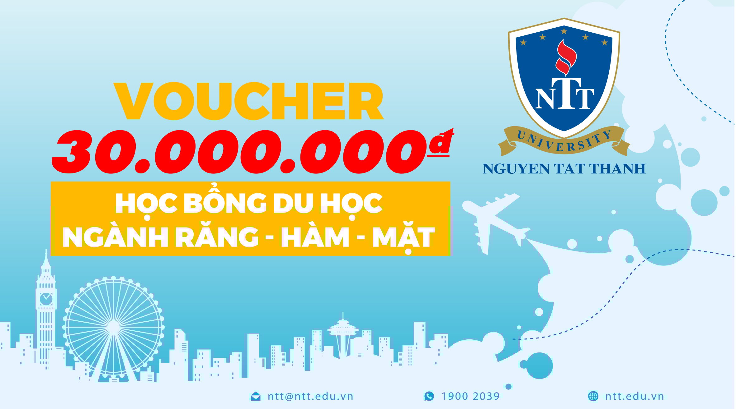 HỌC NGÀNH RĂNG – HÀM – MẶT TẠI NTTU, NHẬN NGAY HỌC BỔNG DU HỌC 30 TRIỆU!
