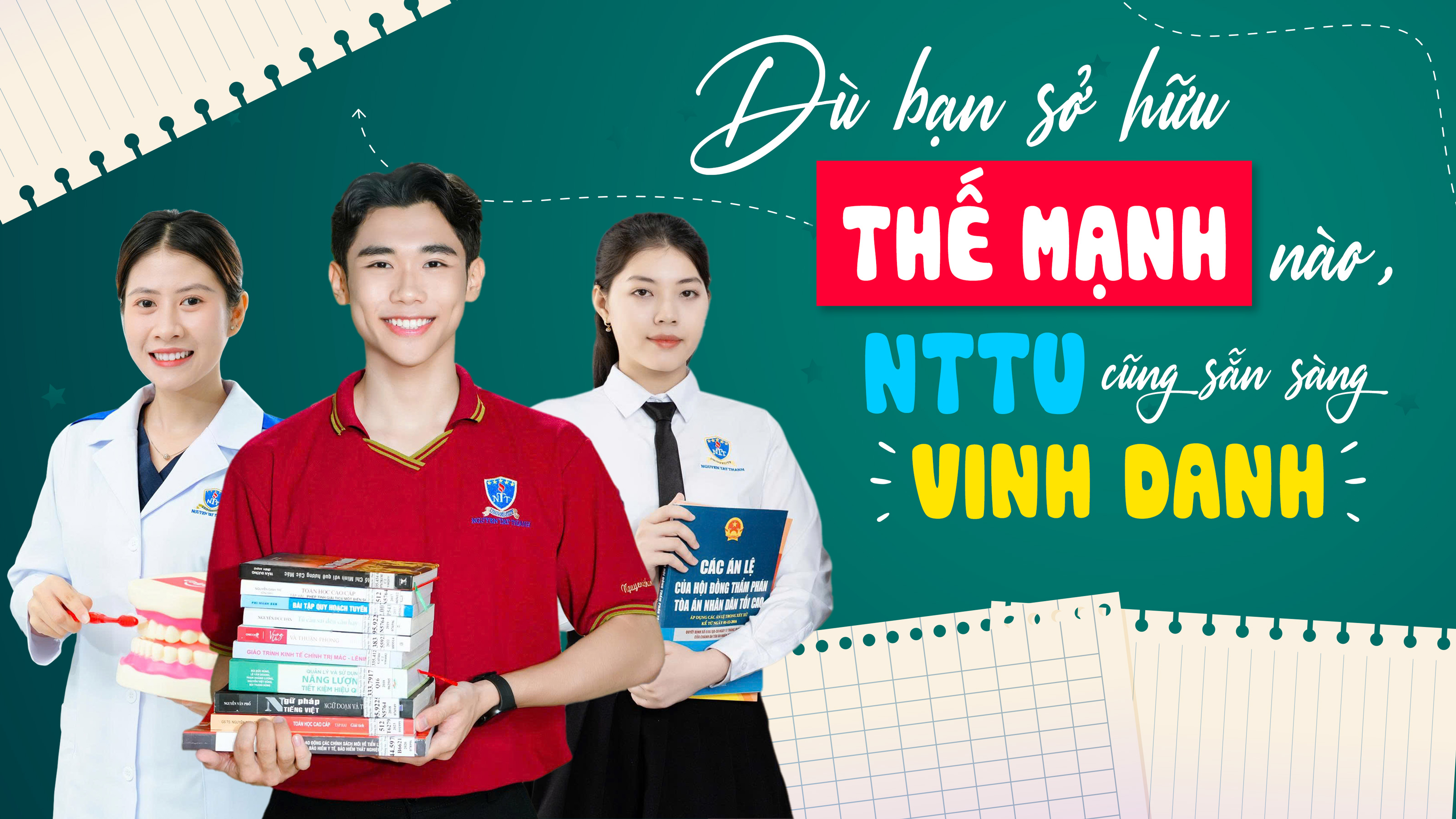 Học bổng “Học sinh giỏi xuất sắc” NTTU 2026: Cơ hội nhận đến 100% học phí HK1
