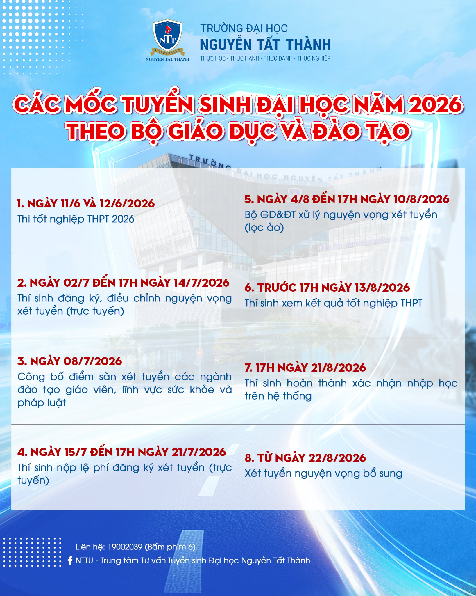 Mốc tuyển sinh