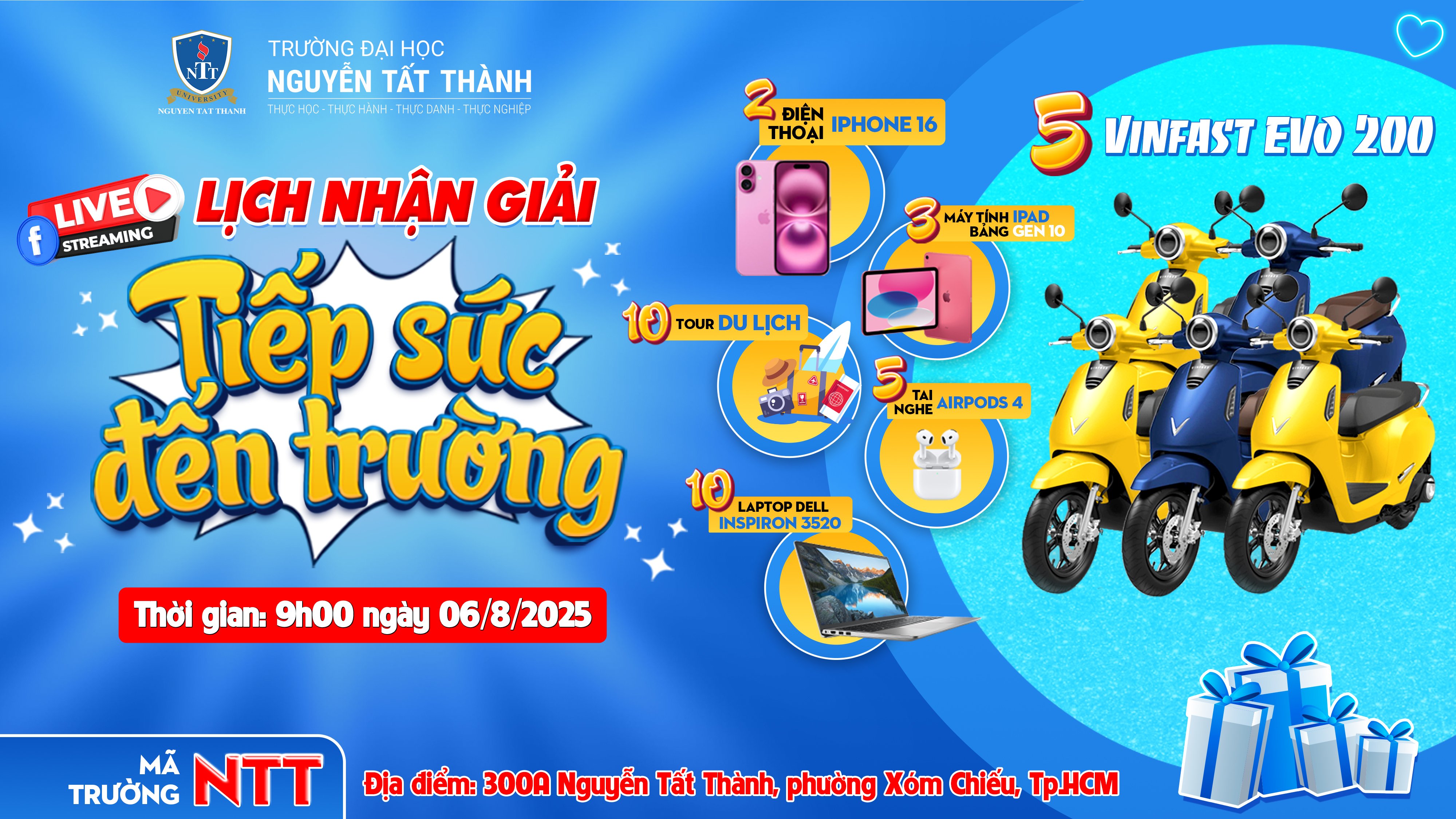 CHÍNH THỨC: TRAO GIẢI “NTTU TIẾP SỨC ĐẾN TRƯỜNG 2025” – SỰ KIỆN KHÔNG THỂ BỎ LỠ!!!