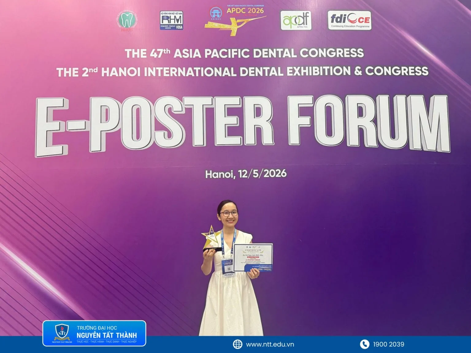Khoa Răng Hàm Mặt NTTU ghi dấu ấn tại Hội nghị Nha khoa Châu Á – Thái Bình Dương APDC 2026