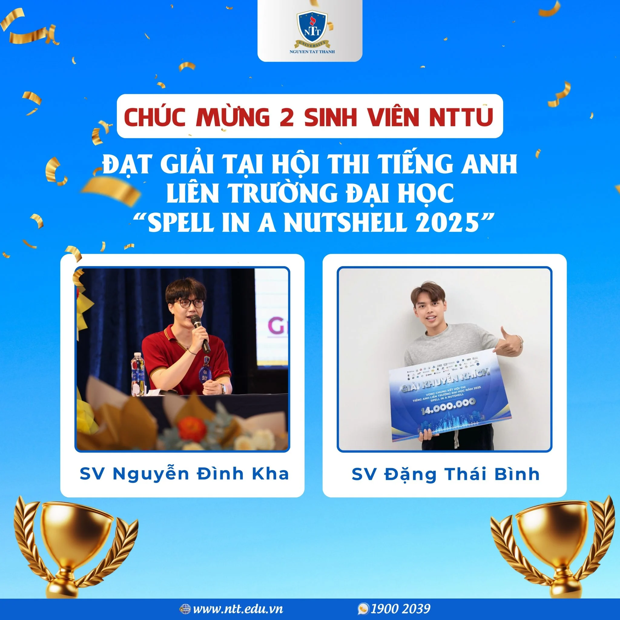 Vượt qua hơn 700 thí sinh, sinh viên NTTU khẳng định bản lĩnh tại hội thi học thuật tiếng Anh liên trường 2025